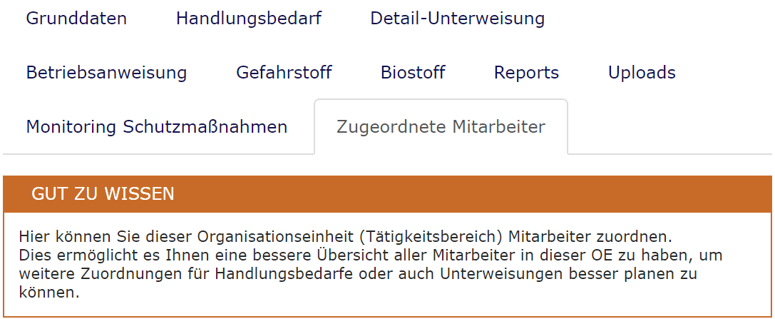 Beispiel für einen GUT-ZU-WISSEN-Hinweis innerhalb der Software.